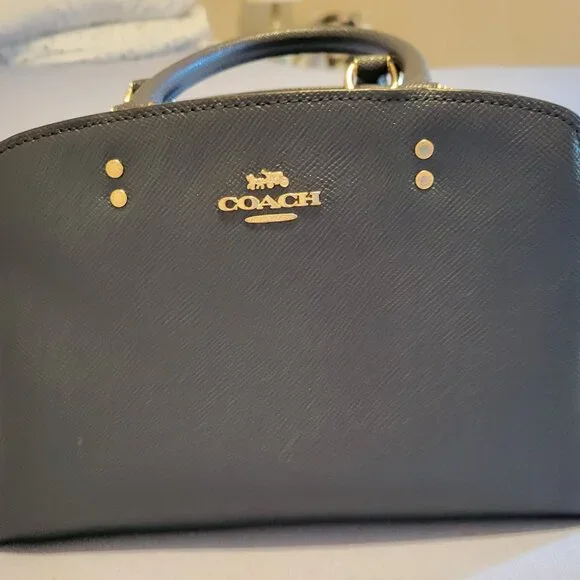 Coach small navy handbag - Picture 3 of 5